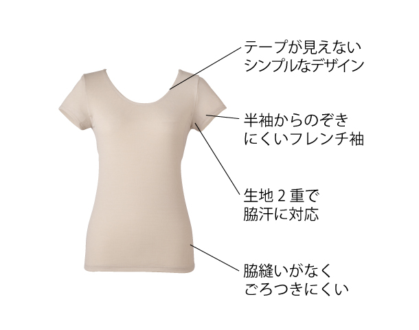 エアスルーインナー（フレンチ袖）